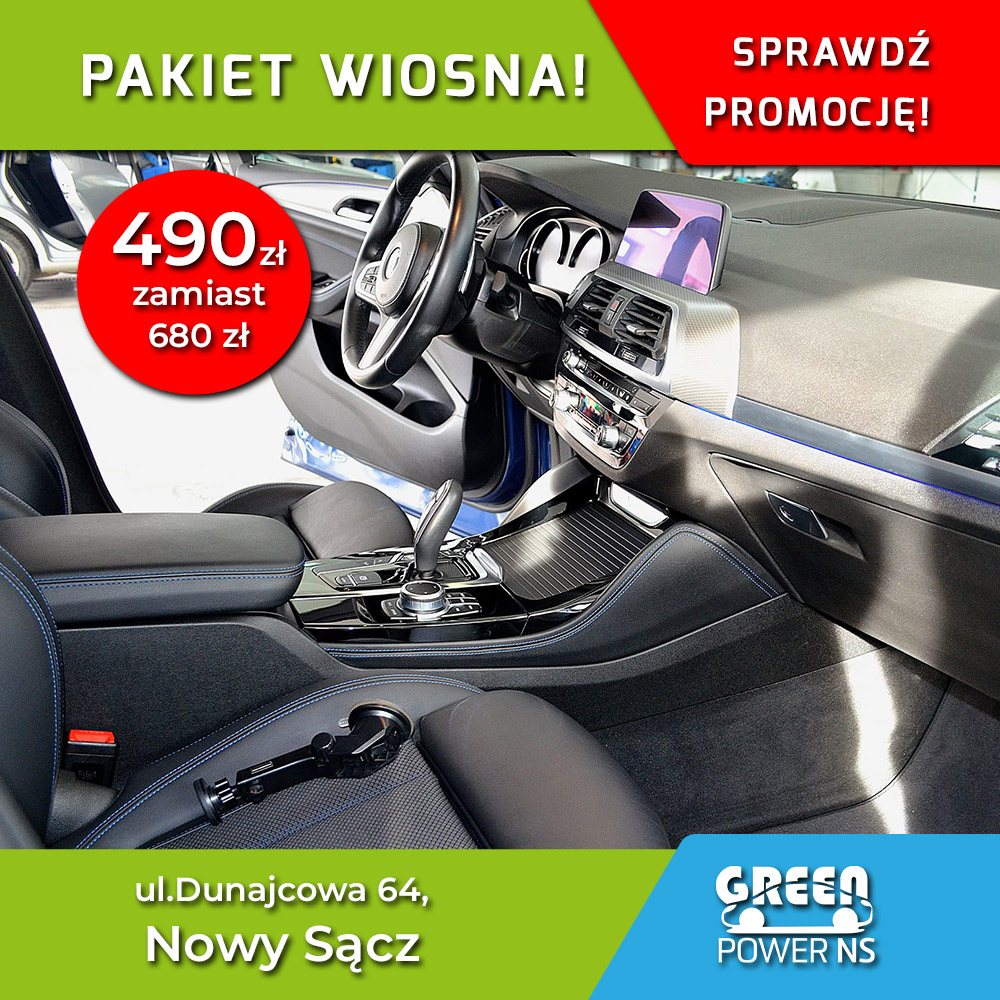 wnetzre samochodu umytego po zimie ulotka green power ns