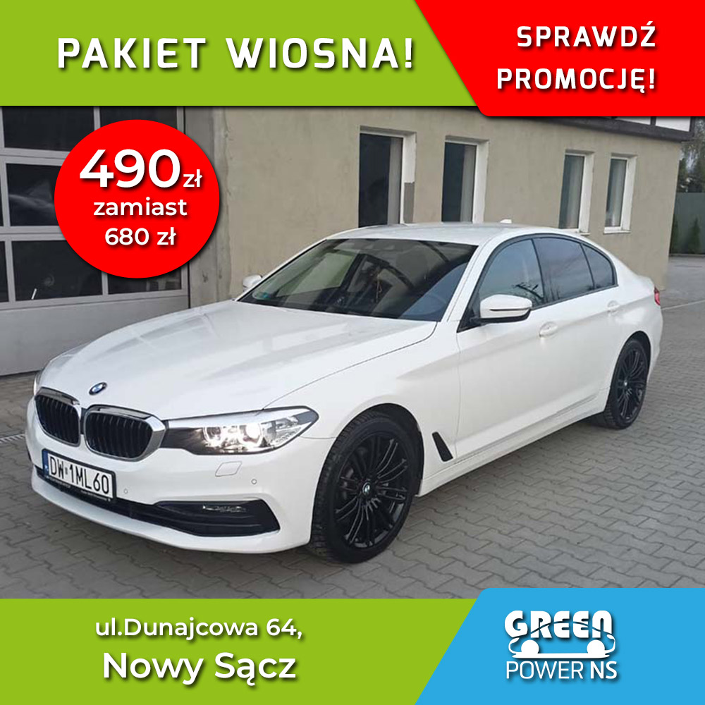 oferta green power ns mycie auta po zimie pakiet wiosna ulotka